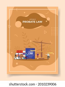 probate law concept for template of banners, flyer, books, and magazine cover