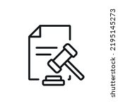 Probate linear icon. Thin line customizable illustration. Contour symbol. Vector isolated outline drawing. Editable stroke