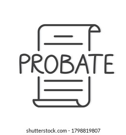 Probate Word Concept- Vector Illustration