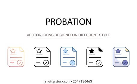 Probation icon design with white background stock illustration