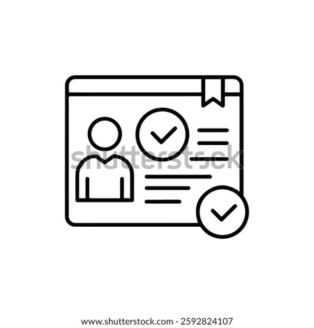 Probation Period Icon – Minimal Flat Thin Line Style for Employment and Human Resources