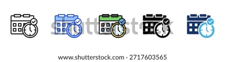 Probation Policy Icon Collection With Multiple Styles