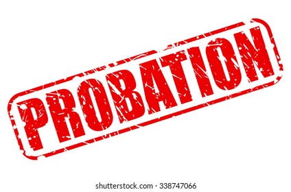 PROBATION red stamp text on white