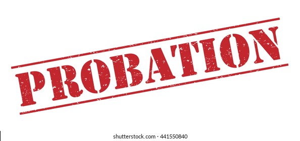 probation vector stamp on white background