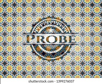 Probe arabesque emblem. arabic decoration.