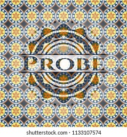 Probe arabic emblem. Arabesque decoration.
