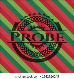 Probe christmas badge background.