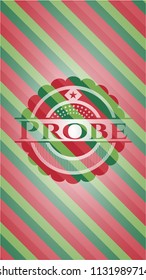 Probe christmas colors emblem.