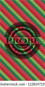 Probe christmas emblem background.