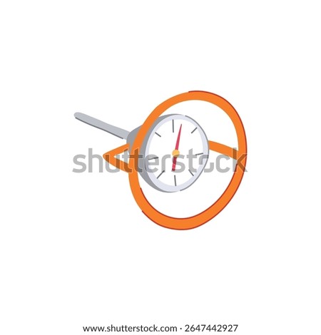 probe compost thermometer cartoon. soil garden, organic bacteria, heat moisture probe compost thermometer sign. isolated symbol vector illustration