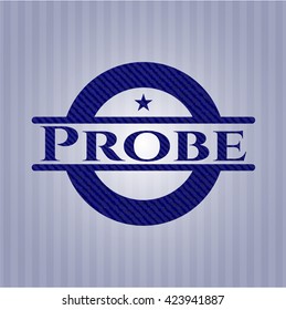 Probe emblem with denim high quality background