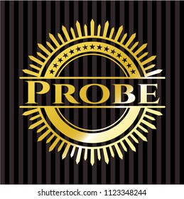 Probe gold shiny badge