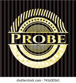 Probe gold shiny badge