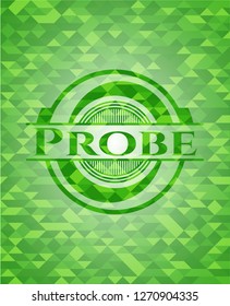 Probe green mosaic emblem