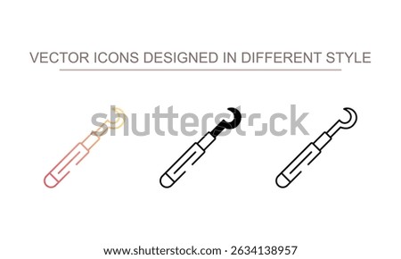 Probe icon design with white background stock illustration