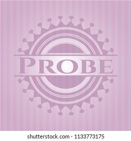 Probe realistic pink emblem