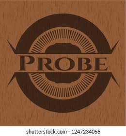 Probe realistic wood emblem