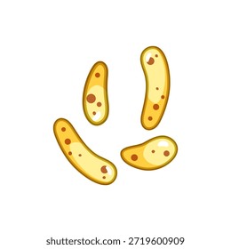 Células de bactérias probióticas ilustram o importante papel dos microrganismos benéficos na saúde humana, digestão e o intrincado equilíbrio do microbioma intestinal, sustentando o bem-estar