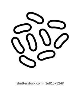 Probiotic bacteria, Good microorganisms concept isolated on white background