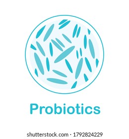 Probiotic bacteria icon design isolated on white background