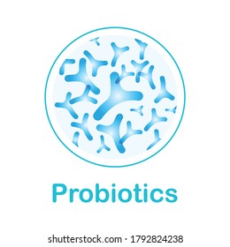 Probiotic bacteria icon design isolated on white background svg