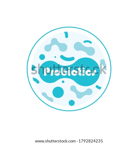 Probiotic bacteria icon design isolated on white background