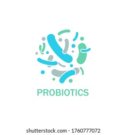 Probiotic Bacteria icon vector logo