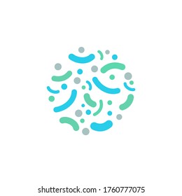 Probiotic Bacteria icon vector logo