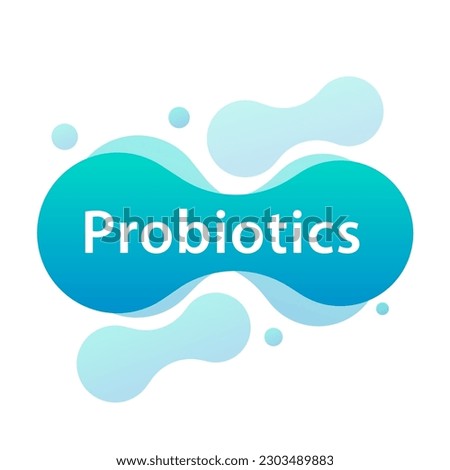 Probiotic bacteria logo design. Healthy food ingredient for therapeutic. Prebiotic, Lactobacillus Vector Icon Design. Vector illustration