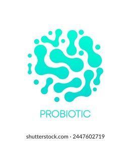 Probiotic Bacteria logo design. Vector illustration.