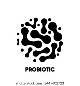 Probiotic Bacteria logo design. Vector illustration.