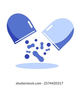 A probiotic capsule on a white background.