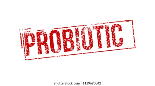 Probiotic grunge rubber stamp