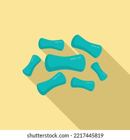 Probiotic health icon flat vector. Lactobacillus bacteria. Gut prebiotic