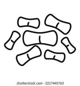 Probiotic health icon outline vector. Lactobacillus bacteria. Gut prebiotic