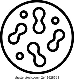 probiotic icon illustration design with outline, this is not made from any AI generation