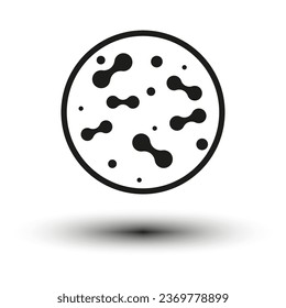 Probiotic icon. Lactic prebiotic healthy flora care. Bacteria symbol. Vector illustration. EPS 10.