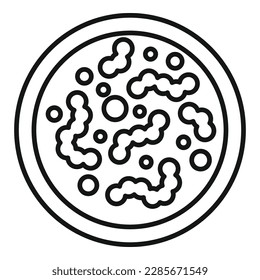 Probiotic icon outline vector. Cell dish. Medicine health