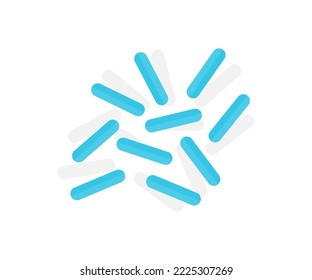 Probiotic lactobacillus bacterias logo design. Bacteria used as probiotic treatment, yoghurts, healthy food vector design and illustration.
