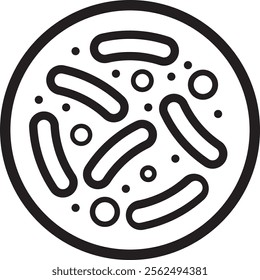 Probiotic strains icon of microorganisms illustration.
Ideal for training and institutional materials
