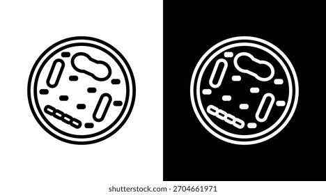 Diseño de conjunto de iconos blancos probióticos