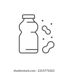 Probiotic yogurt line outline icon