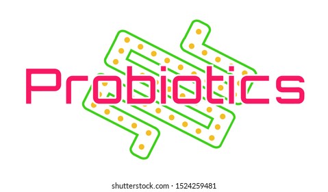Probiotics background. Micro probiotic microorganism