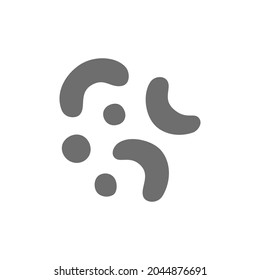Probiotics bacteria grey icon. Isolated on white background
