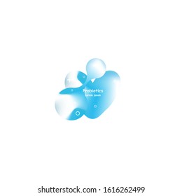 Probiotics bacteria and heart vector design. Concept of design with Lactobacillus Probiotic Bacteria. Template design with Prebiotic healthy nutrition ingredient