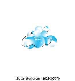 Probiotics bacteria and heart vector design. Concept of design with Lactobacillus Probiotic Bacteria. Template design with Prebiotic healthy nutrition ingredient