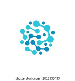 probiotics bacteria icon logo template