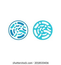 probiotics bacteria icon logo template