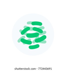 probiotics bacteria icon on white
