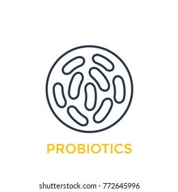 Probiotics Bacteria Linear Icon